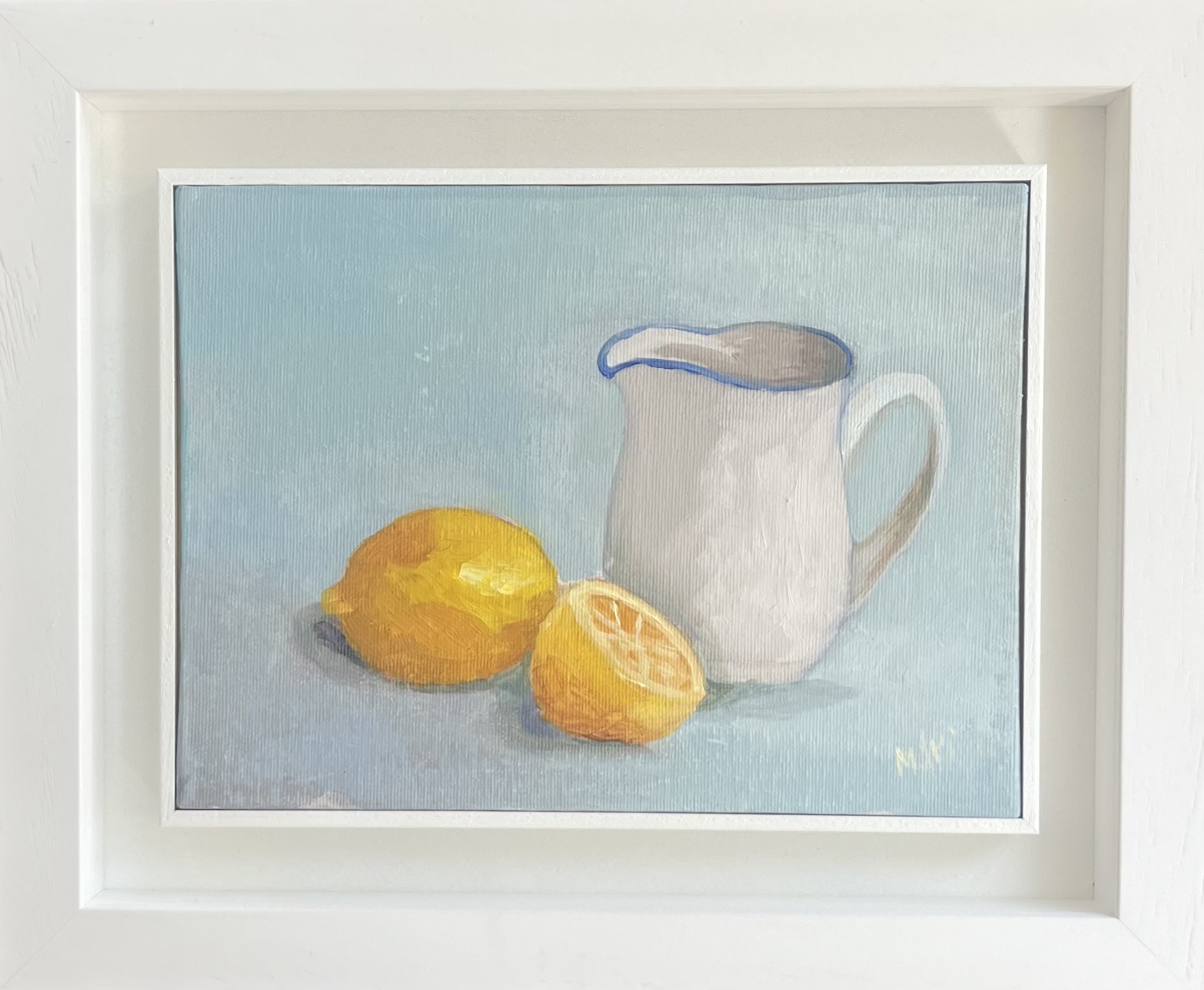A Quiet Zest — Oil on canvas, framed, 30 × 35 cm (framed), by Marie Kelly