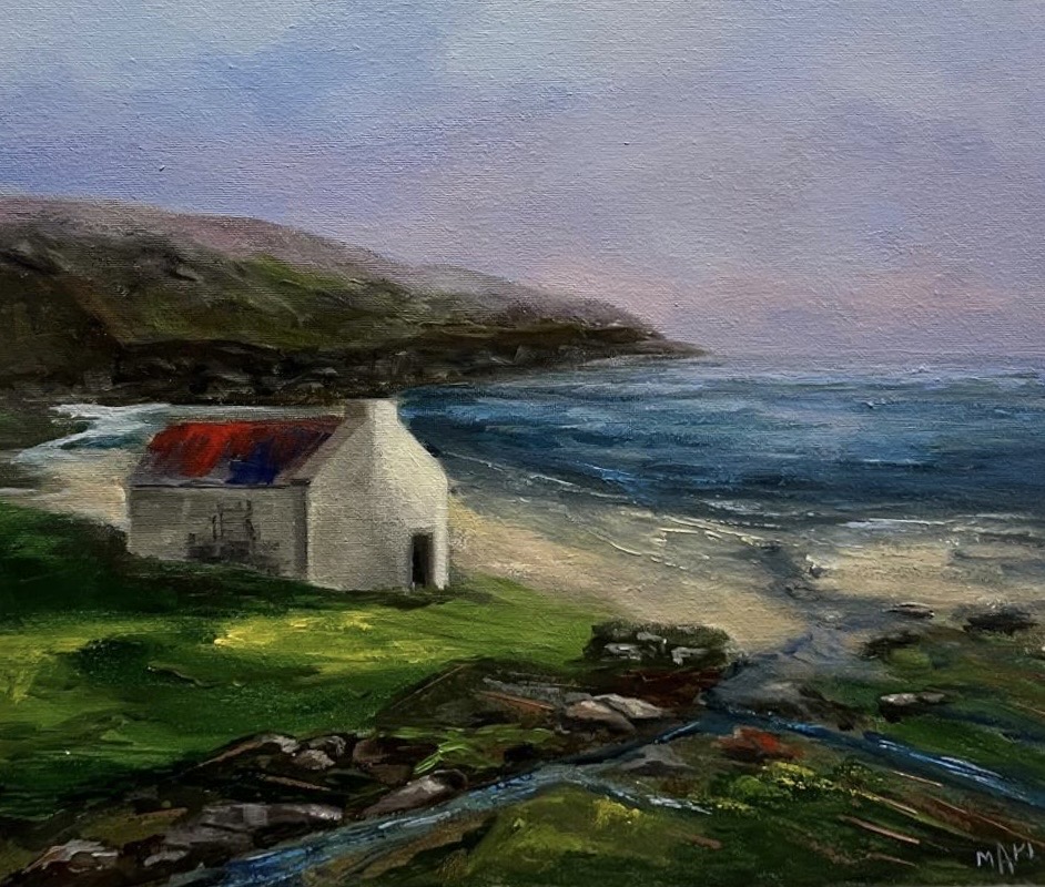 Keem Beach — Oil on canvas, sold