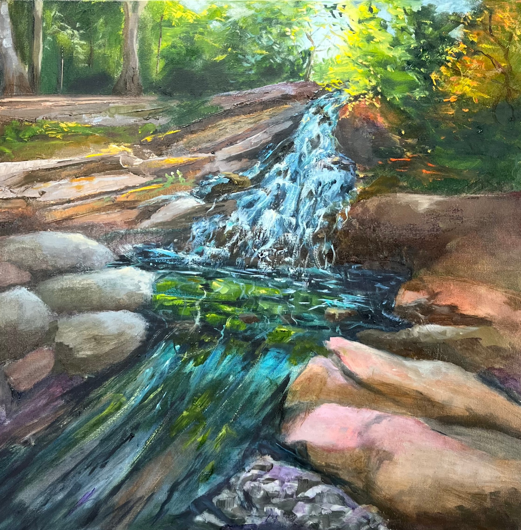 Rockpool, Slieve Donard — Oil on canvas, sold